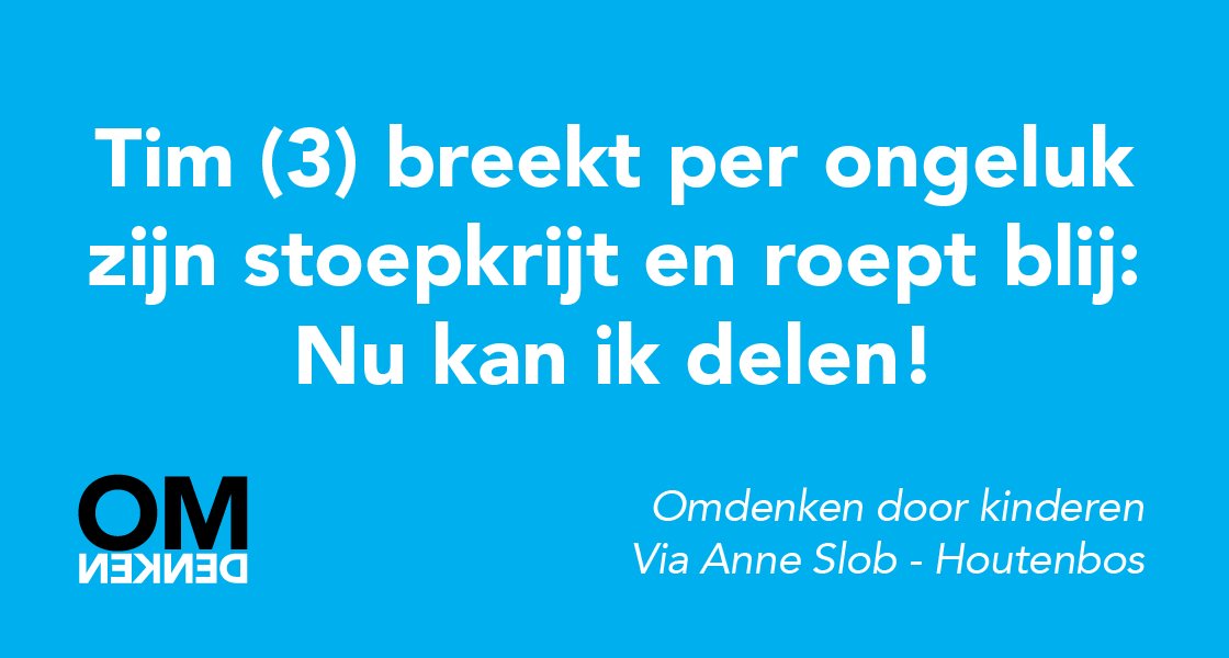 Omdenken door kinderen.