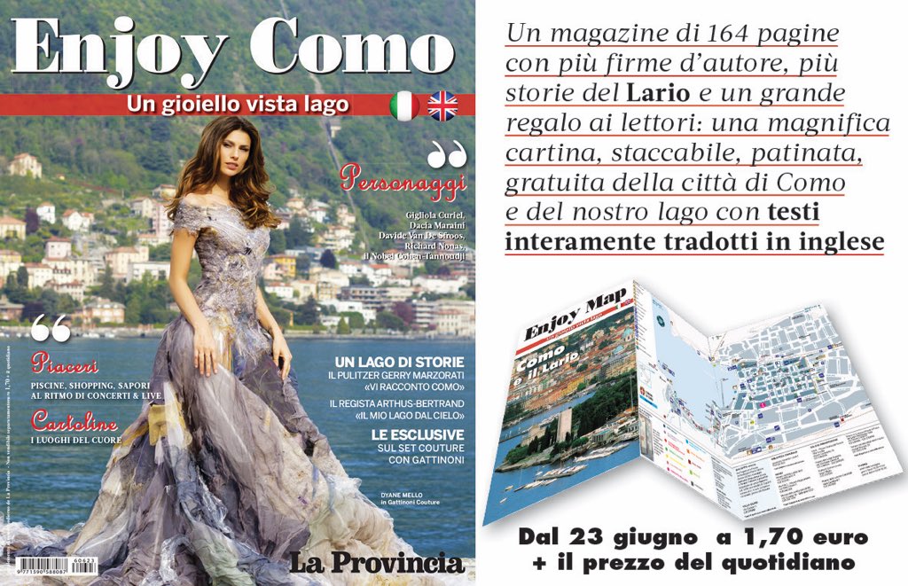 antwit_8's tweet photo. Da domani in edicola #EnjoyComo Guillermo Mariotto: haute couture @byGattinoni x un servizio esclusivo a #VillaOlmo https://t.co/j3gYJjbCBx