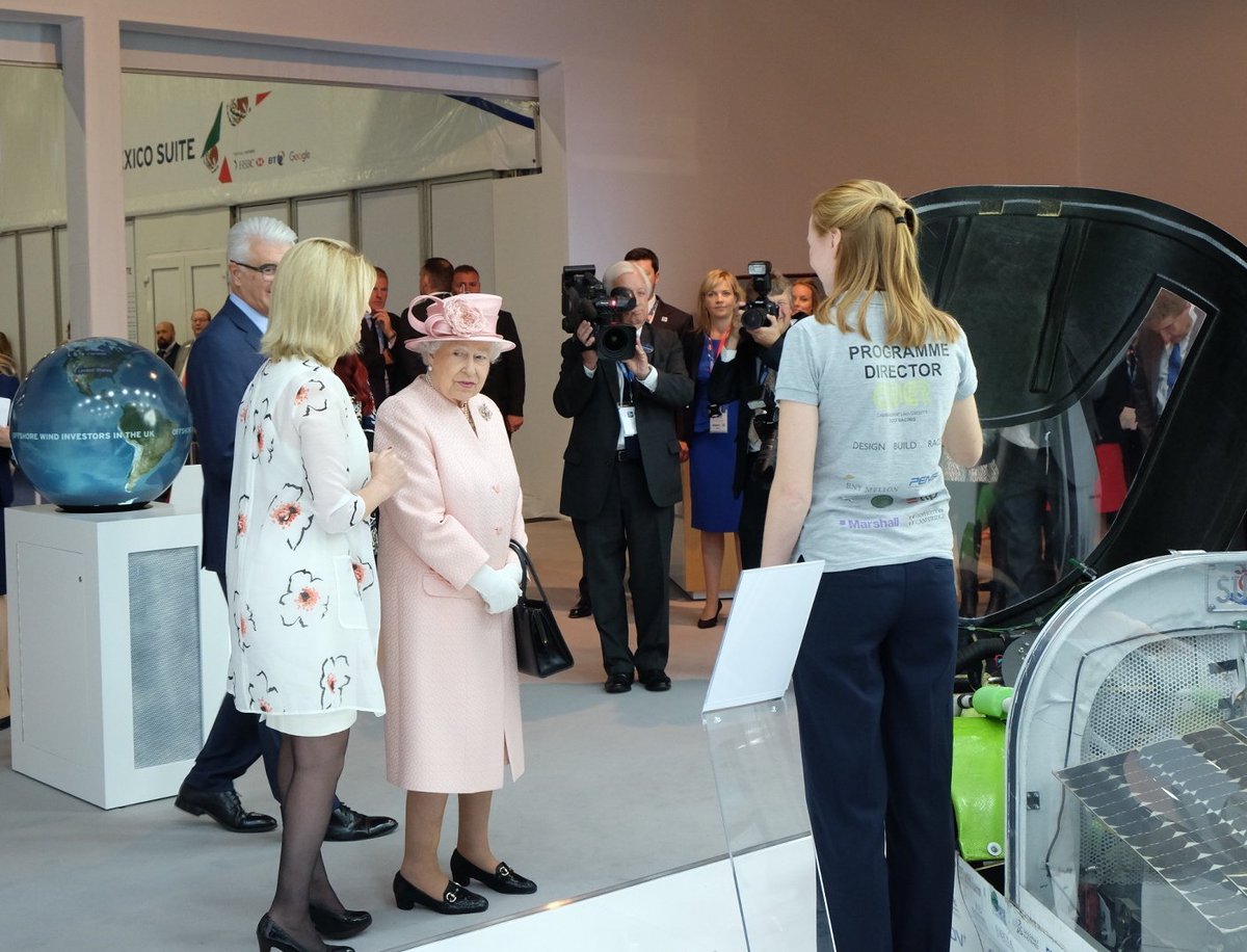 The Queen and The Duke visit the <a href="/UKTI/">UKTI</a> stand @IFB2016 before formally opening Exhibition Centre #Liverpool