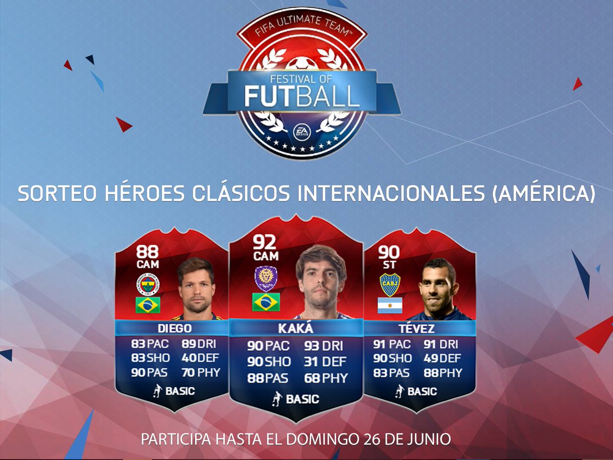 FIFAntastic's tweet photo. Sorteo gracias a @EASPORTSEsp de un Héroe Clásico Internacional de América a elegir. Para participar:

- RT &amp; Follow https://t.co/TPtgmuR3bn