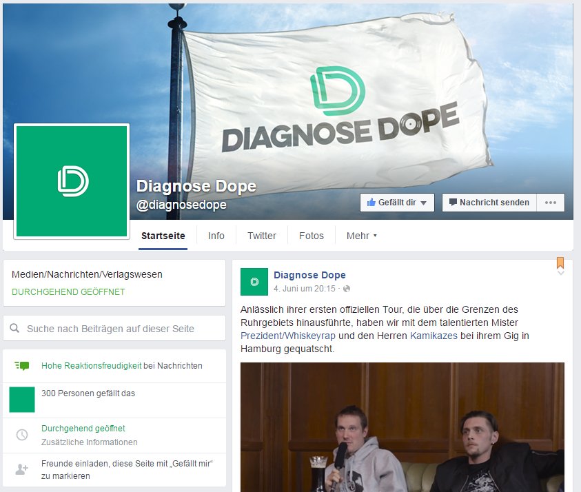 diagnosedope's tweet photo. Wir sind 300 Dopeness Diagnostiker auf #Facebook. Danke dafür, beste seid ihr! https://t.co/uoC64TTPZQ