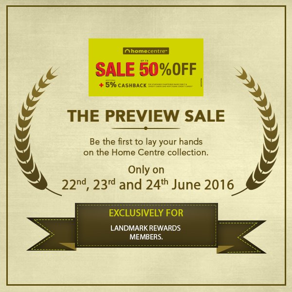 HomeCentreIndia's tweet photo. The wait is finally over! Get up to 50% off on our exceptional products. Offer valid till 24th June.#ThePreviewSale https://t.co/MQh3Aibw7E