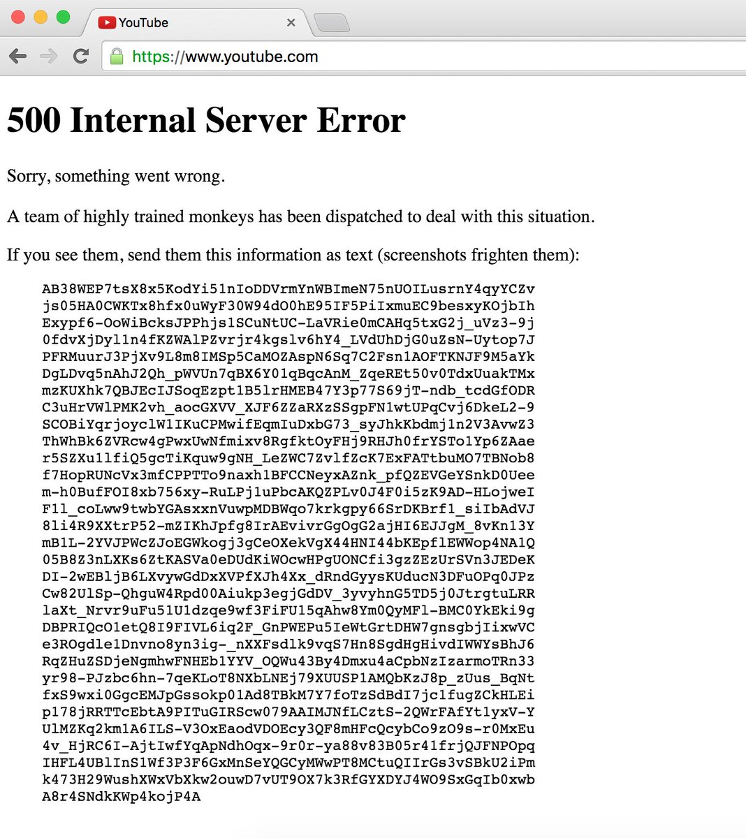 JohnPinkster's tweet photo. Where were you when youtube crashed? https://t.co/2QO3nukBr6