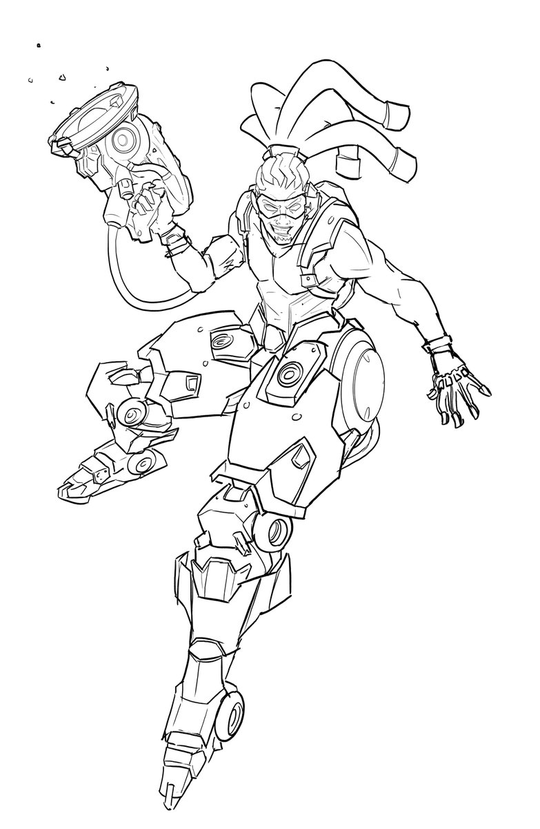 Overwatch Genji Coloring Pages Pictures to Pin on Pinterest - PinsDaddy