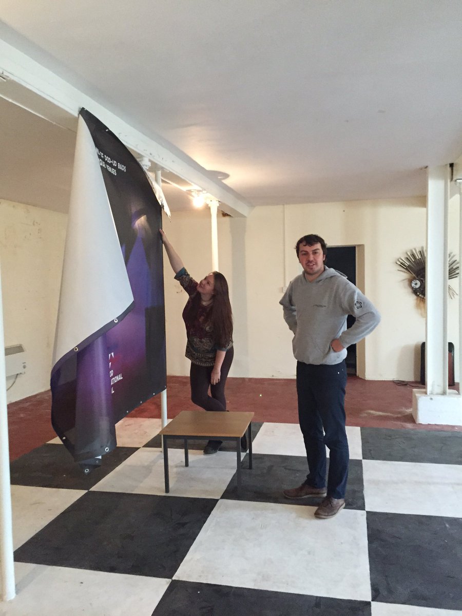 foalarts's tweet photo. Today we are joined by the fabulous @vfringe @jack_whitewood here to set up for their 3 night pop up, opens Friday! https://t.co/ybOBDpAsZa