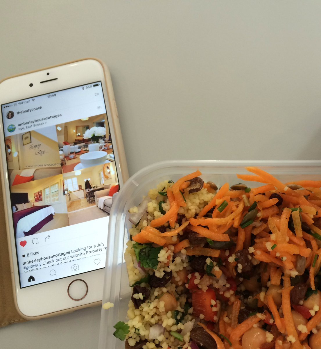 Thanks <a href="/Rye_deli/">Rye Deli</a> so enjoying my working lunch &amp; great #coffee as always #quiche #healthyeating #local