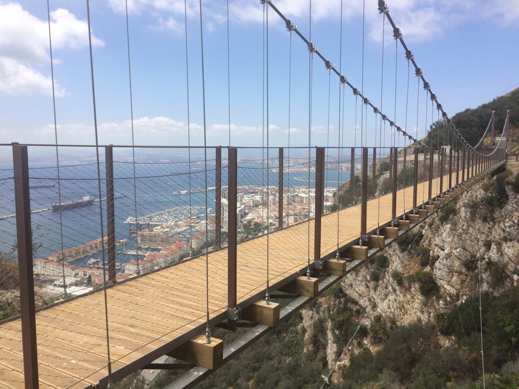 #VistGibraltar The newly opened suspension bridge #Gibraltar