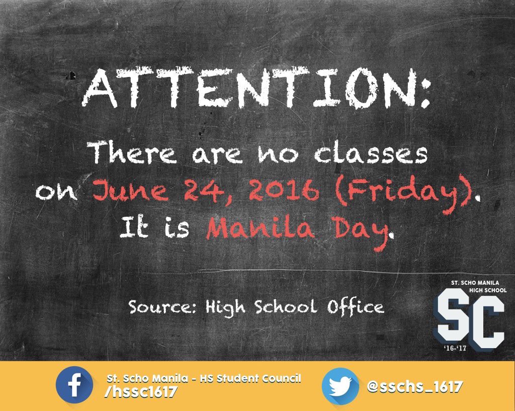 sschs_1617's tweet photo. ‼️ Attention, Scholasticans! #RTtoSpread ‼️ #LongWeekend #Yay https://t.co/0SwBb7vXPh