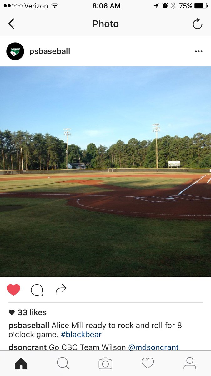 CBCTeamWilson16's tweet photo. Game time at #blackbear #psbaseball https://t.co/nRebmwaxyN