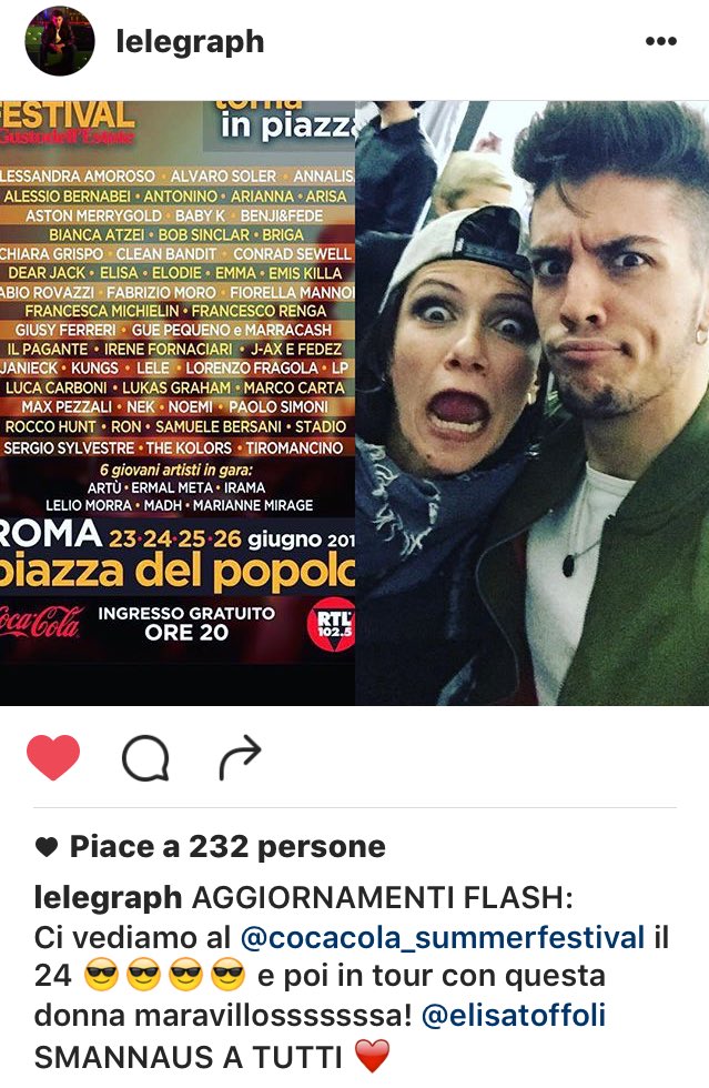 jhskd_'s tweet photo. Qual è la notizia più bella Della giornata? ⬇️⬇️

Comunque @LeleUfficiale e @elisatoffoli traducete sto SMANNAUS oh https://t.co/qjjORY7mGs