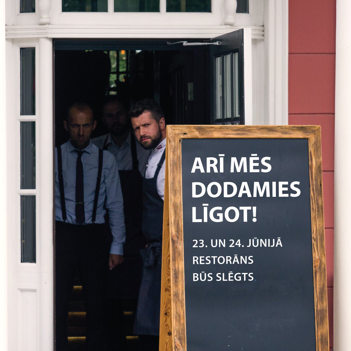 Arī mēs dodamies līgot! 
23. un 24. jūnijā restorāns būs slēgts.