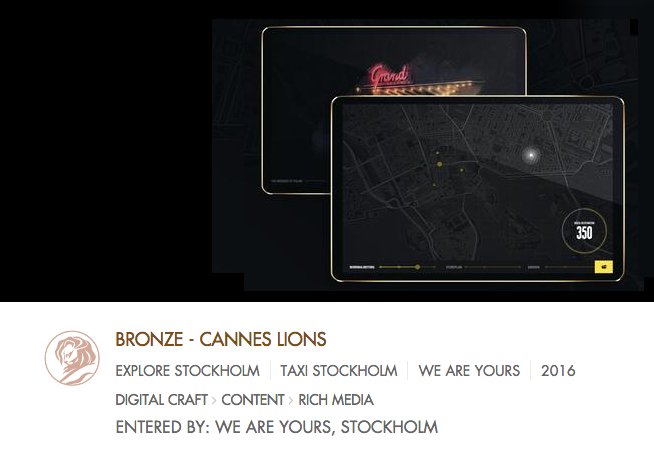 weareyours's tweet photo. Hello, we won our very own @Cannes_Lions yesterday. Bronze in Digital Craft. That is 100% awesome. https://t.co/joCJ3nMi8H