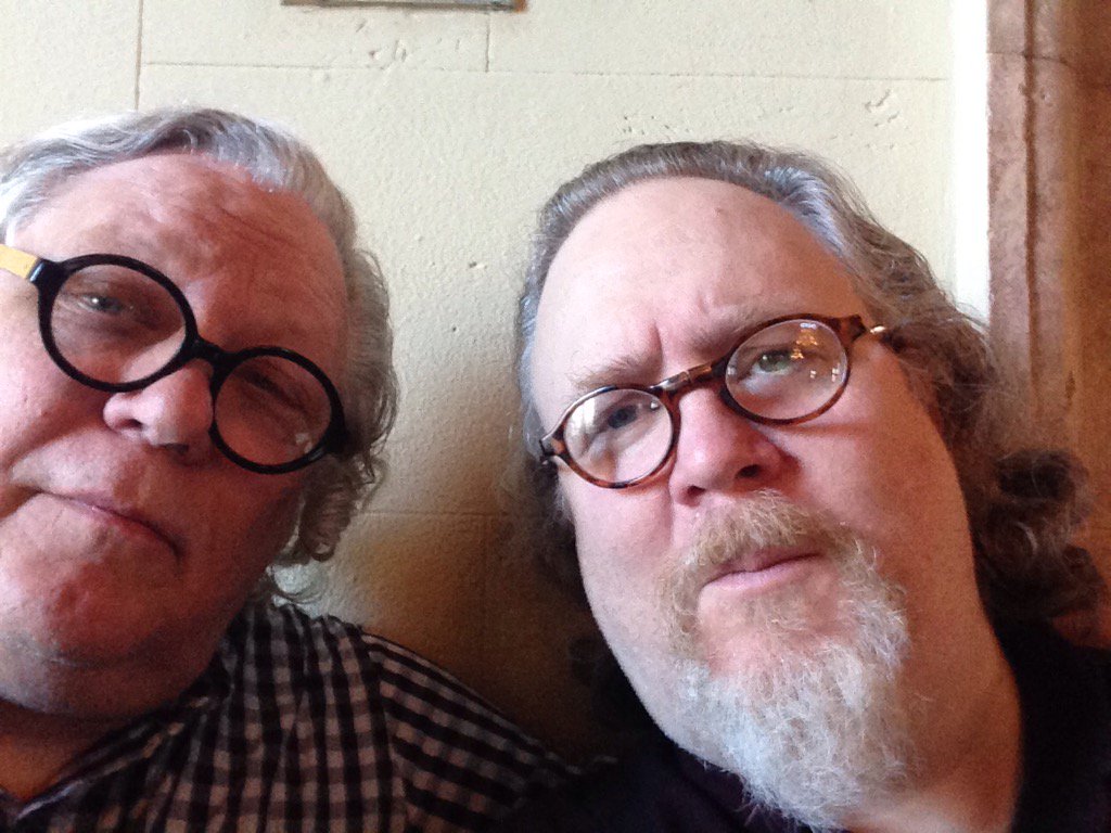 Ian and Mark concentrating in the back of this sold out plenary #rbms16