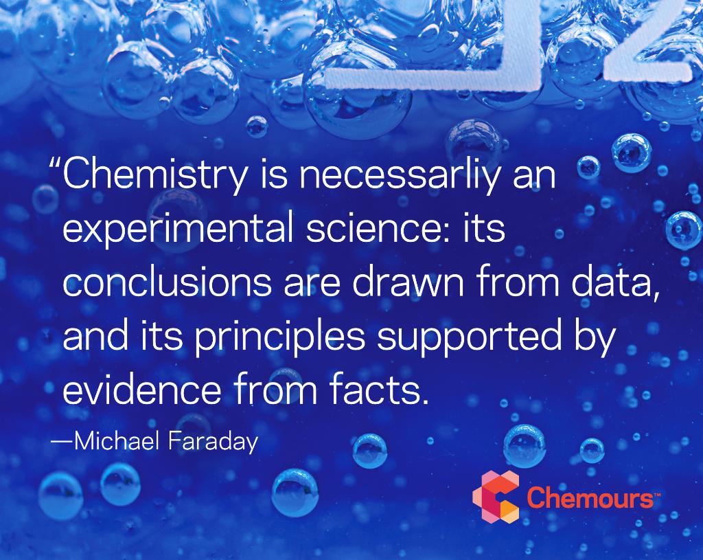 chemours's tweet photo. Profound words about #chemistry from English scientist Michael Faraday. #CheMaxims https://t.co/EEDtkjpq8N