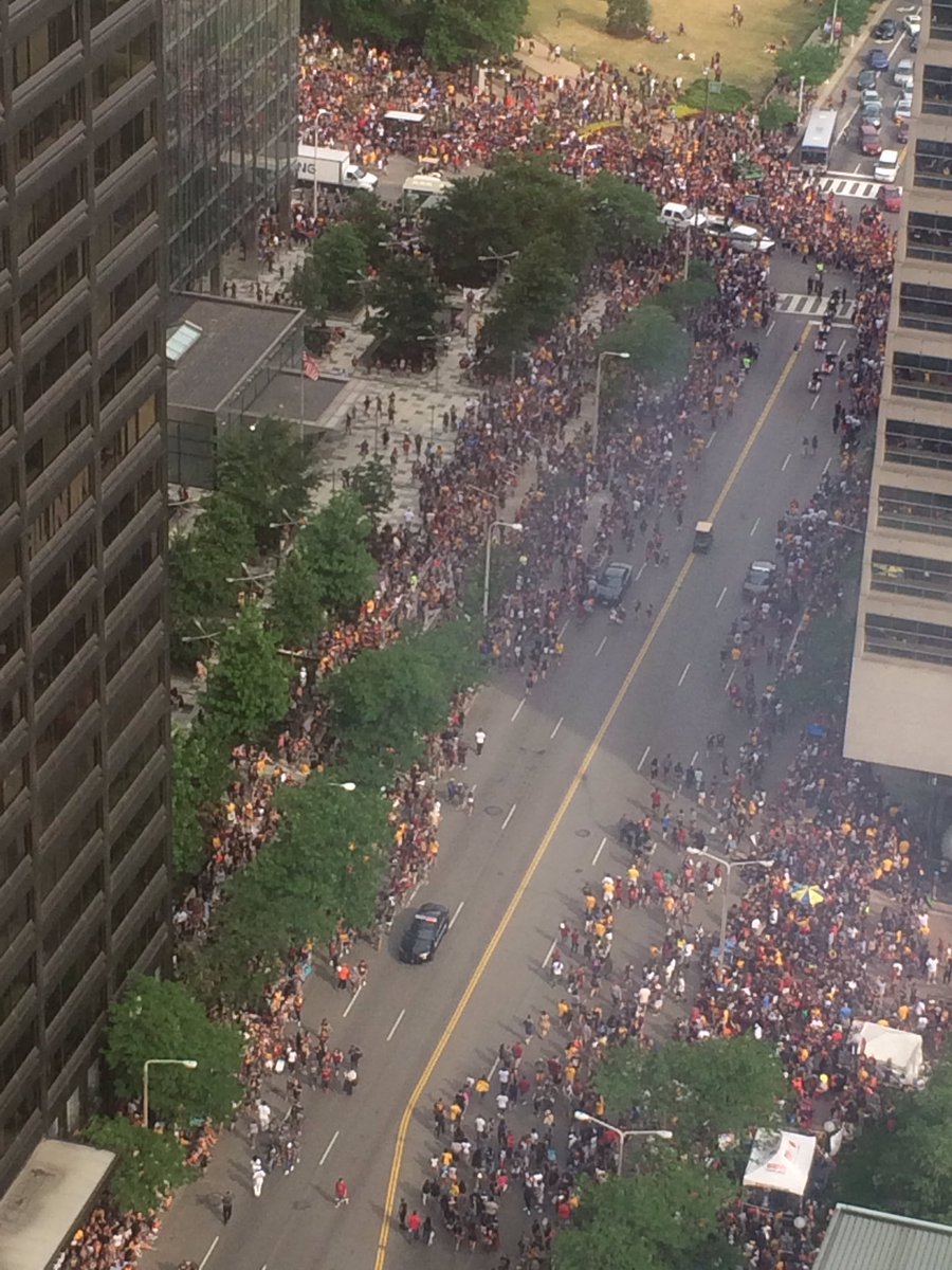 JimboKruse's tweet photo. Rampant homelessness in Cleveland - hard to celebrate the Cavs win after seeing this - So sad https://t.co/Us3VSooKNF