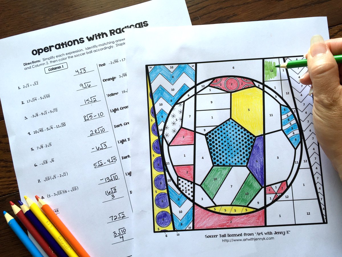 All Things Algebra on Twitter: "#highschoolmath #algebra #mathfun For Operations With Radicals Worksheet