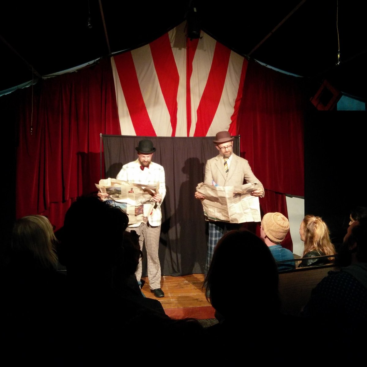 EHwords's tweet photo. Show I enjoyed v much @LondonClownFest: #TheEstablishment w/ @MrDanLees &amp; @neilfrostcomedy. Pure joy. (+ sacrifice) https://t.co/KodQXhG4nB