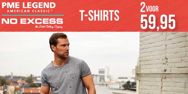 Diverse aanbiedingen op o.a. #t-shirts van #PMELegend en #NoExcess vanuffelenmode.nl/sale/