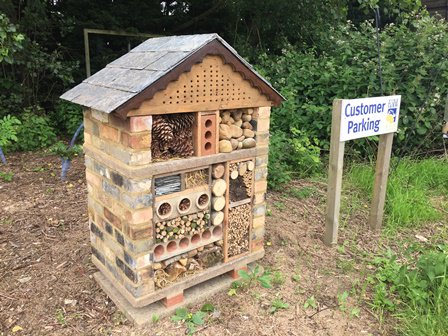 Vinehousefarm's tweet photo. A very smart Bug Hotel now on the farm or maybe call it a Bug Mansion? #wildlifehomes #nature #30DaysWild #insect https://t.co/tNVYREij6J