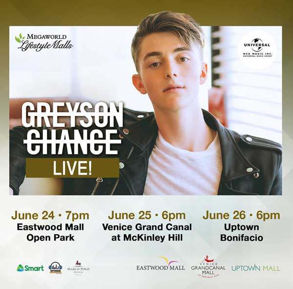 philconcerts's tweet photo. Happening this weekend: Greyson Chance Live at @MegaworldMalls

More info at https://t.co/O8tlYyHUHh https://t.co/yUqn5noSyq