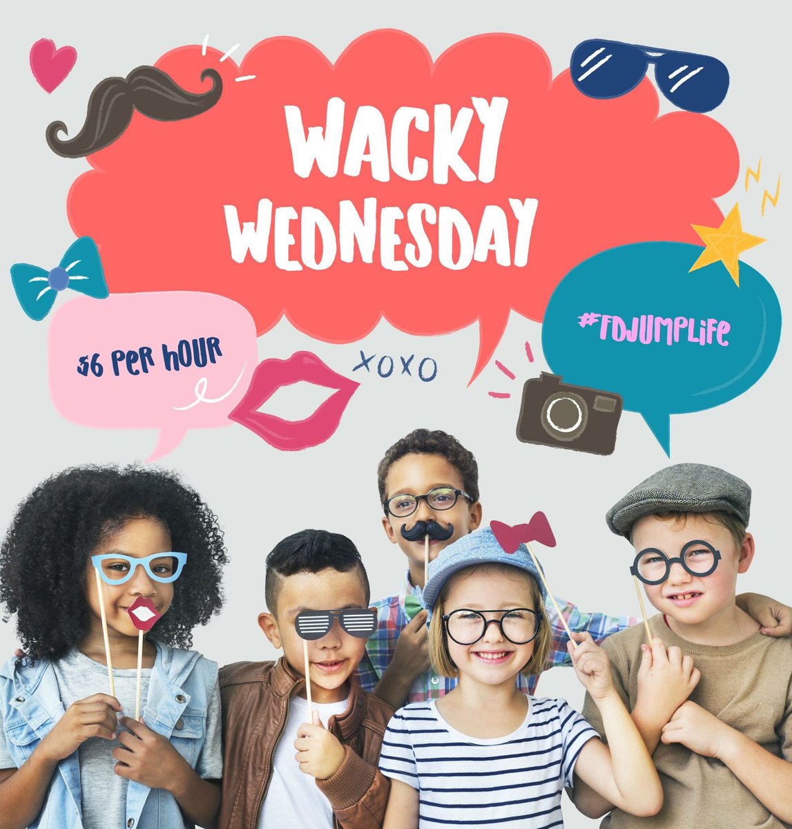 FlightDeckParks's tweet photo. It's Wacky Wednesday! Jump for $6 p/hour, 12pm-8pm!
#FDJumpLife #SummerontheDeck #ArlingtonTx #FortWorth https://t.co/psCe91Mb3S
