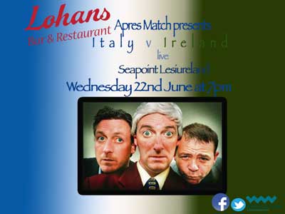 <a href="/LohansSalthill/">Lohans Salthill</a> @wildatlanticwa <a href="/BarryMurphy180/">Barry Murphy</a> 
#ApresMatch Seapoint 7pm #ITAIRL #lohansSalthill
#ApresMatch