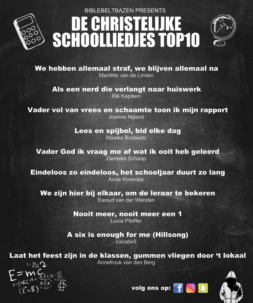 we proudly present:

DE CHRISTELIJKE SCHOOLLIEDJES TOP10