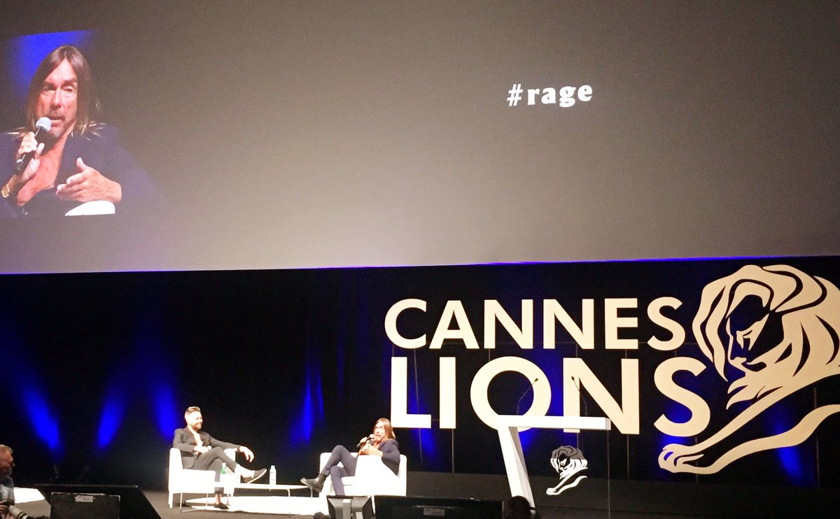 TamHM's tweet photo. The public is my god - I answer to them #iggypop #CannesLions https://t.co/Lc3E7fYgxn