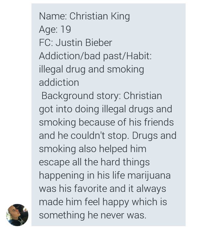 WildStarHighRPG's tweet photo. Meet Christian 
FC: Justin Bieber 
Taken! https://t.co/OjwXN8dmuO