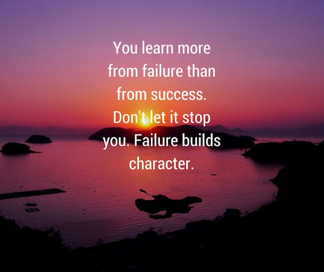Technorins's tweet photo. You learn more from #failure than from #success. Don't let it stop you. Failure builds #character !!! https://t.co/CtHFMXP9fx