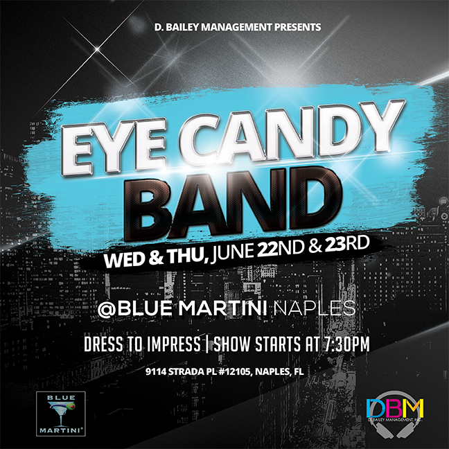 tampabands's tweet photo. Don't miss @EyeCandyOrl #LIVE tonight and tomorrow at @BMnaples starting at 7:30pm! #dancewithDBM #naples https://t.co/Z02n0zvsEw