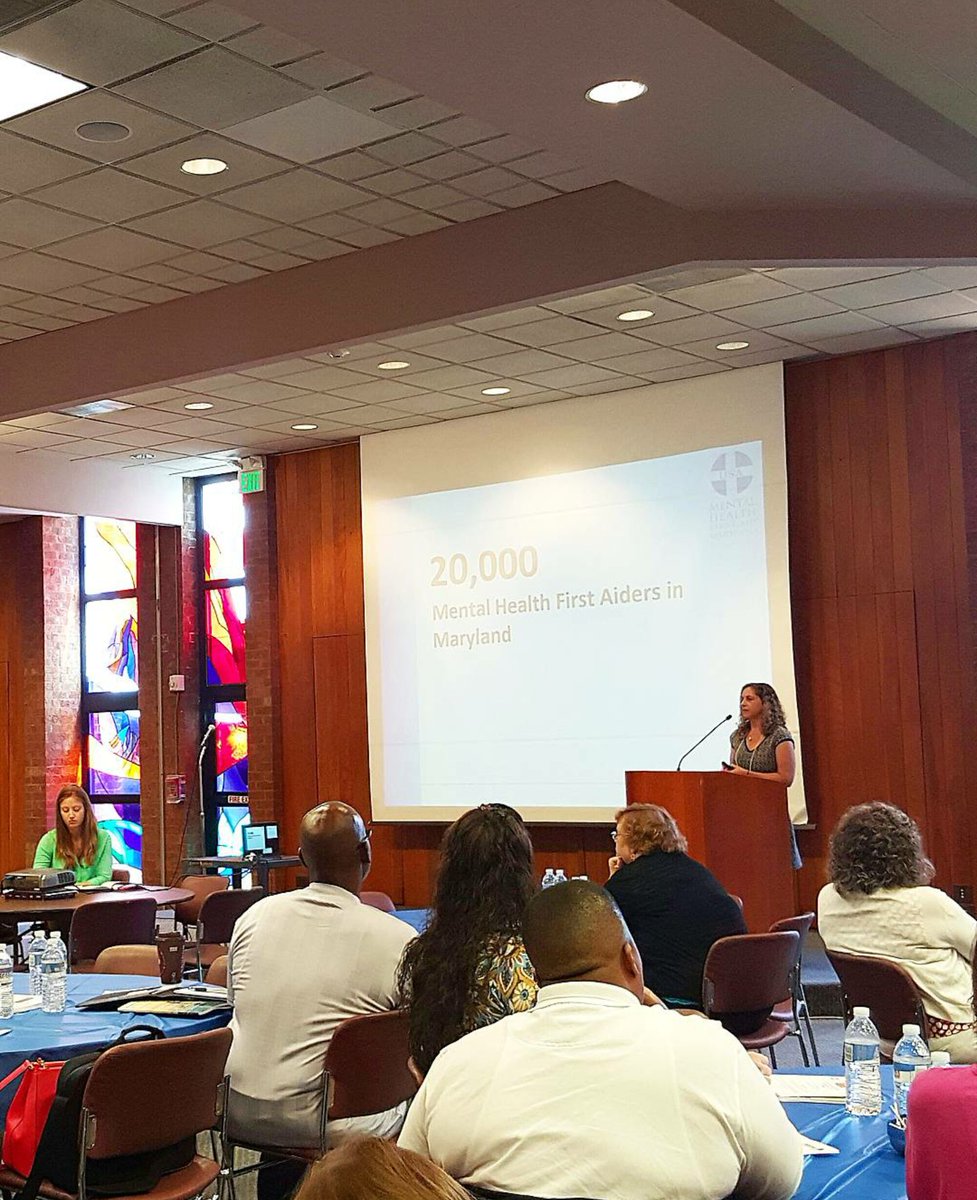 mentalhealthMD's tweet photo. Celebrating 20,000 Mental Health First Aiders in MD at our Annual Instructor Mtg! #mentalhealthfirstaid #MHFAMD2016 https://t.co/fr870pGqS7