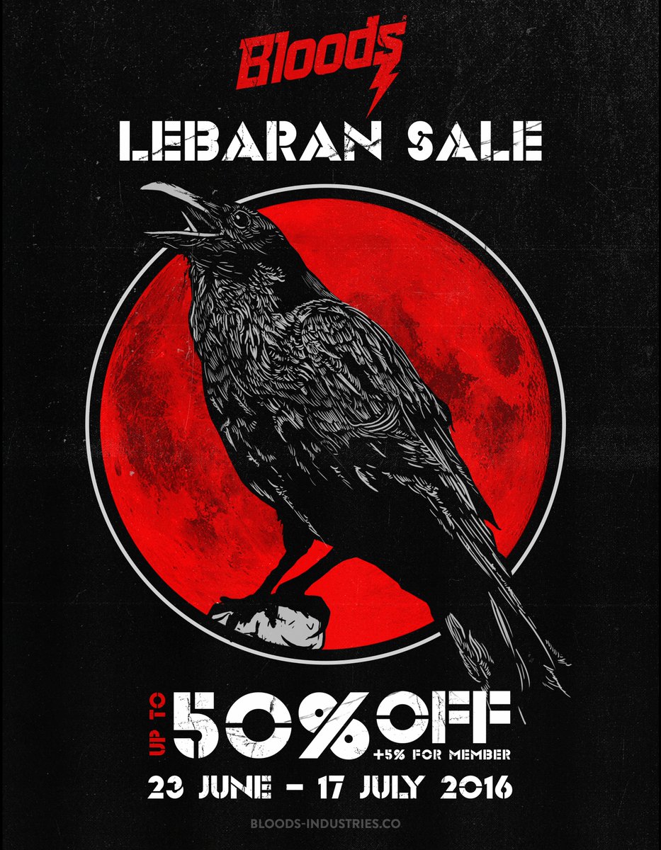 Trima kasih hari ini blooders, dan jangan lupa mulai bsk kita ada "LEBARAN SALE" Disc up to 50%OFF (+5% for member)!