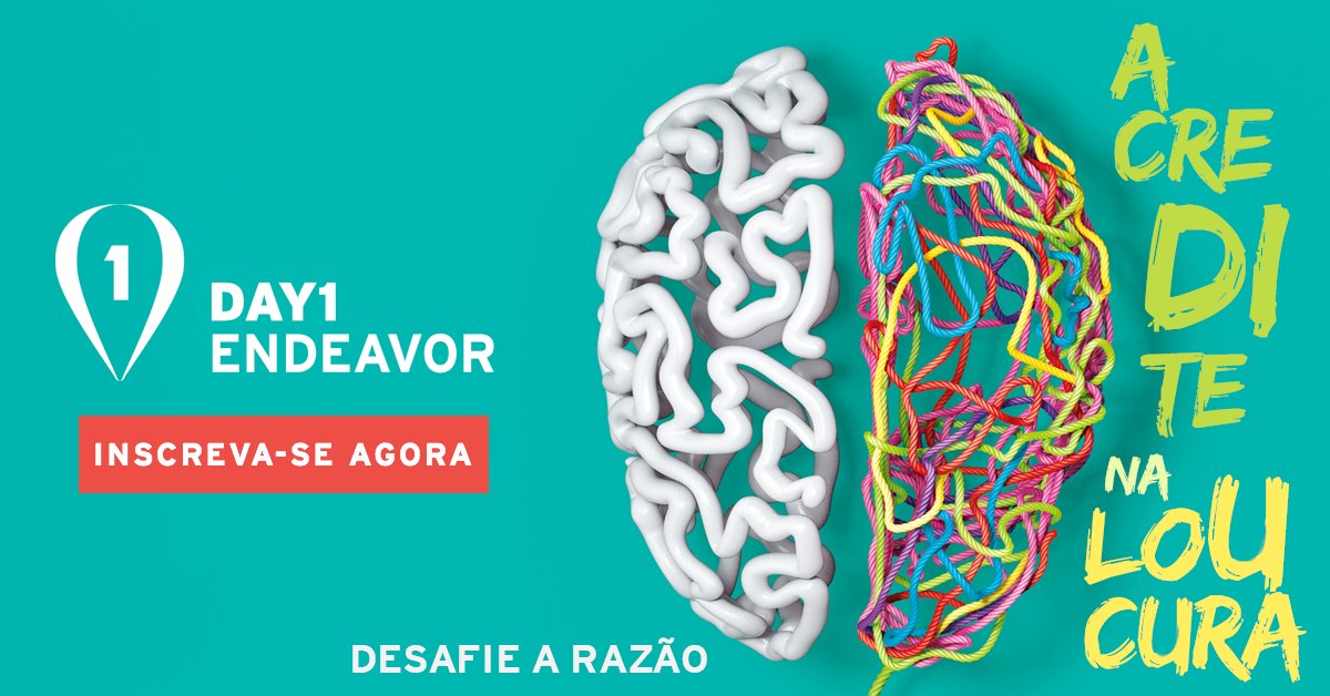 endeavorbrasil's tweet photo. Acabamos de abrir a venda de ingressos para o Day1 2016! Garanta o seu ingresso: https://t.co/VvFU8U10aF #day1 https://t.co/lbfkRdEYu7