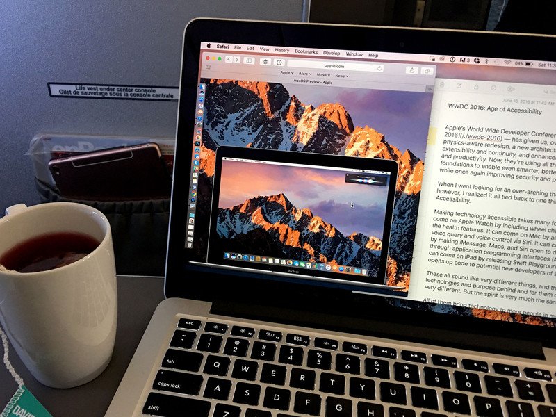 iMore's tweet photo. macOS Sierra is coming this fall but @reneritchie has your preview right now! https://t.co/AcQQfPLSOE https://t.co/8ETwquHssg