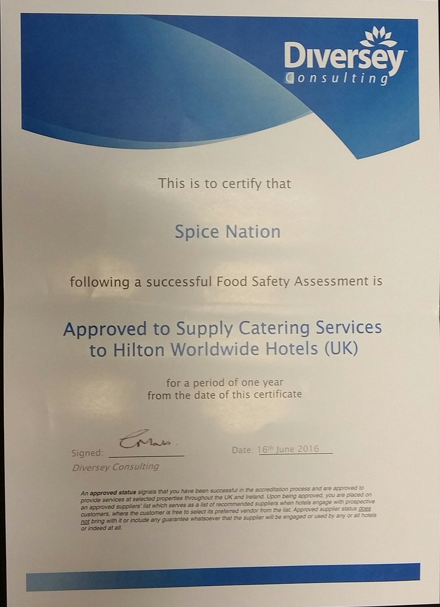 SpiceCorner's tweet photo. #HiltonHotels approved. A big thank you to our team for all the hard work in prep for this audit #weddings https://t.co/ypz3l1rZGx