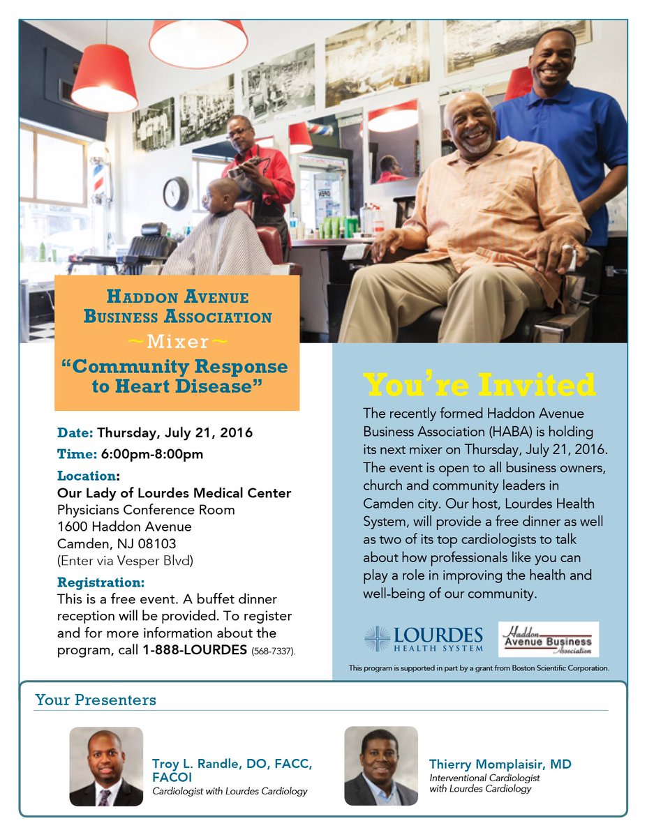 HABAParksideNJ's tweet photo. We invite you to our next business mixer 7/21/16 @LourdesHealth https://t.co/5UMUbt2G00