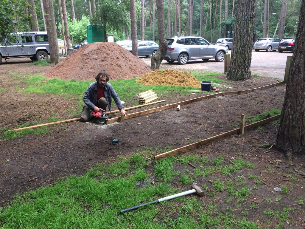 horsell_common's tweet photo. H G WELLS Easy Access path to the sandpit begins @CelebrateWoking @RietteT https://t.co/FaprUlvuBF