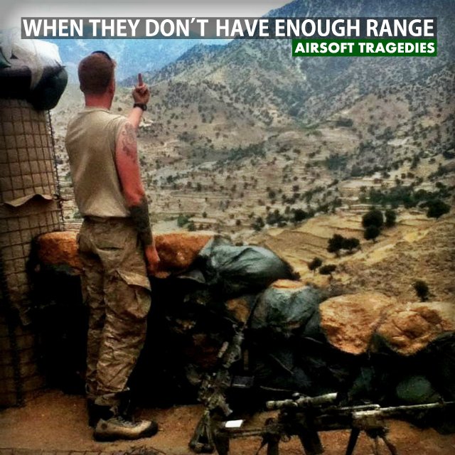 ASTragedies's tweet photo. When they do not have enough range...

#Airsoft #milsim #gunhumor #airsoftfunny https://t.co/0H7q7gXuCk