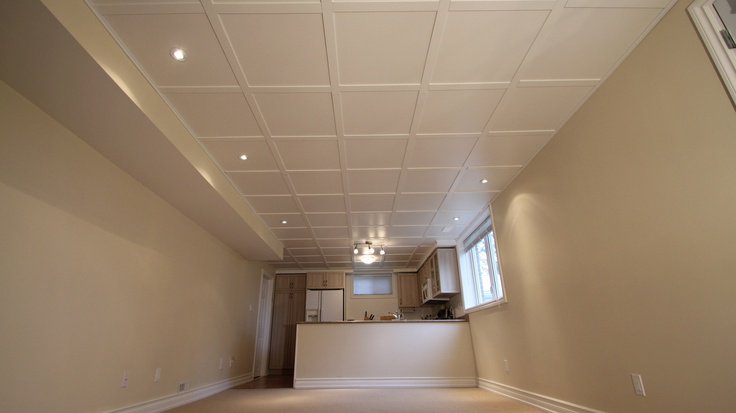 SnapclipSystem's tweet photo. Another picture showing off #SnapClipSystem ceiling in the basement. Looks pretty good! https://t.co/W0cZGRC0bL