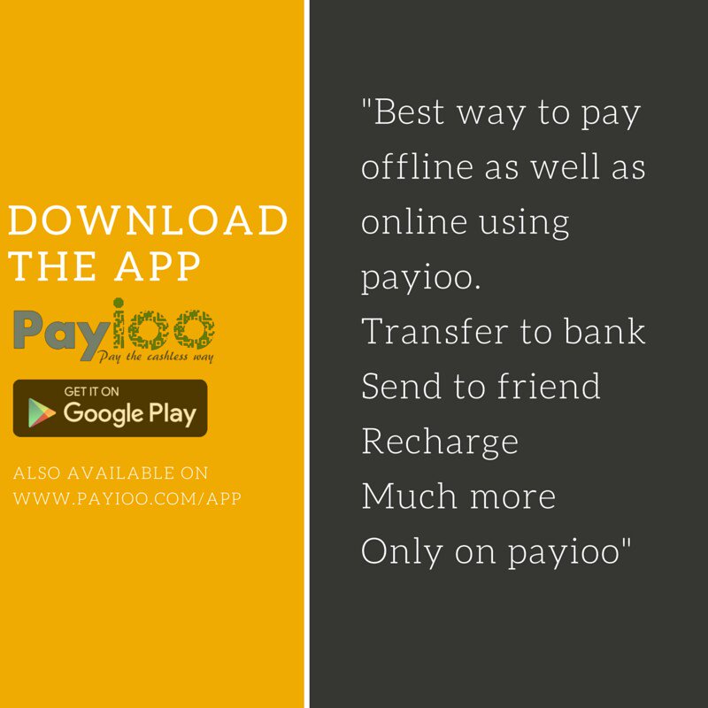 payioo's tweet image. It is a difference!!
1st offline payment app.
#gocashless
#payioo