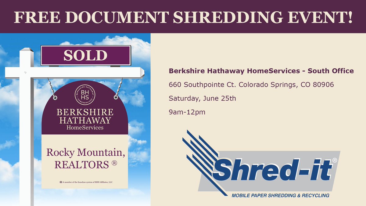 Springs411's tweet photo. free document shredding event on SAT 9-12 https://t.co/TOwVcE4ypm #COSevent @SpringsTalk @CSpringsBuzz @ConnectCos https://t.co/BVc1IB0fiu