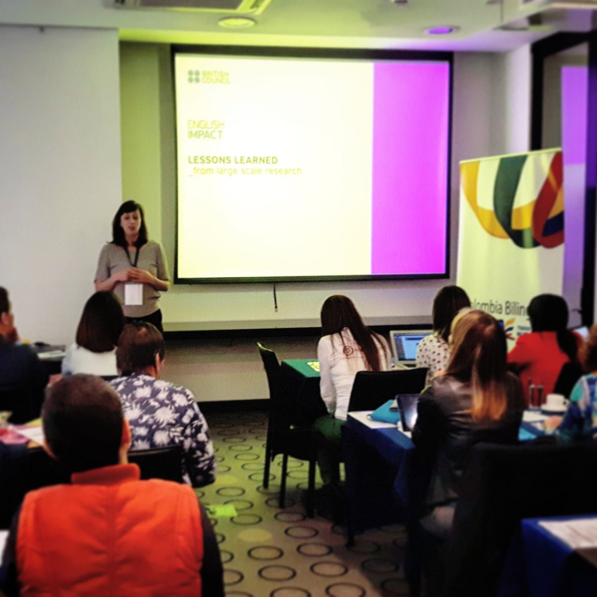 martincaicedo's tweet photo. Elizabeth Shepherd international research expert @BritishCouncil #englishimpact @Mineducacion #ColombiaBilingue https://t.co/yGus4qhA4p