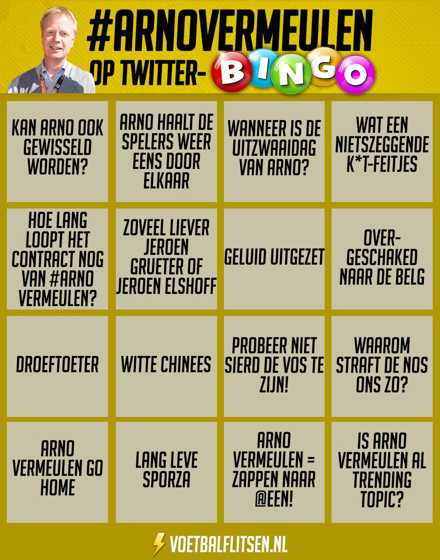 voetbalkalender's tweet photo. #arnovermeulen bingo tijdens #ijsoos  #honpor - tip, volg @voetbalflitsen https://t.co/g84FH9mq0i