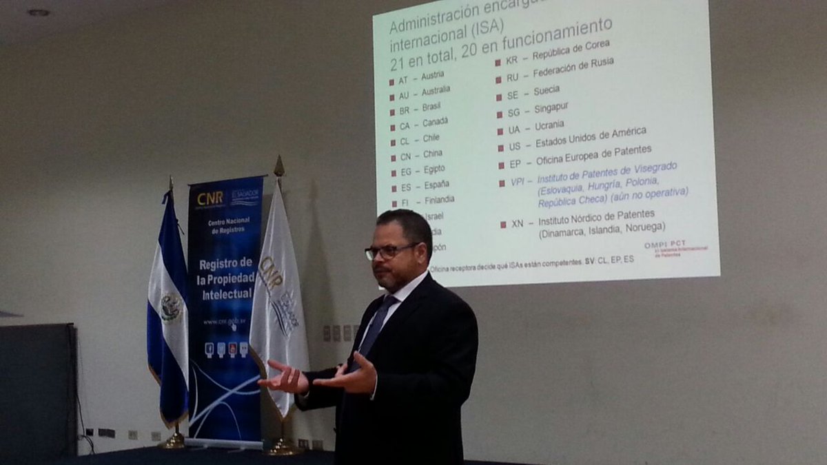 CNRSV's tweet photo. Dr. Hernández #OMPI: CNR es una oficina receptora de solicitud de inscripción patente #TransformaTusIdeas #GobSV https://t.co/RzoIy8SiTo