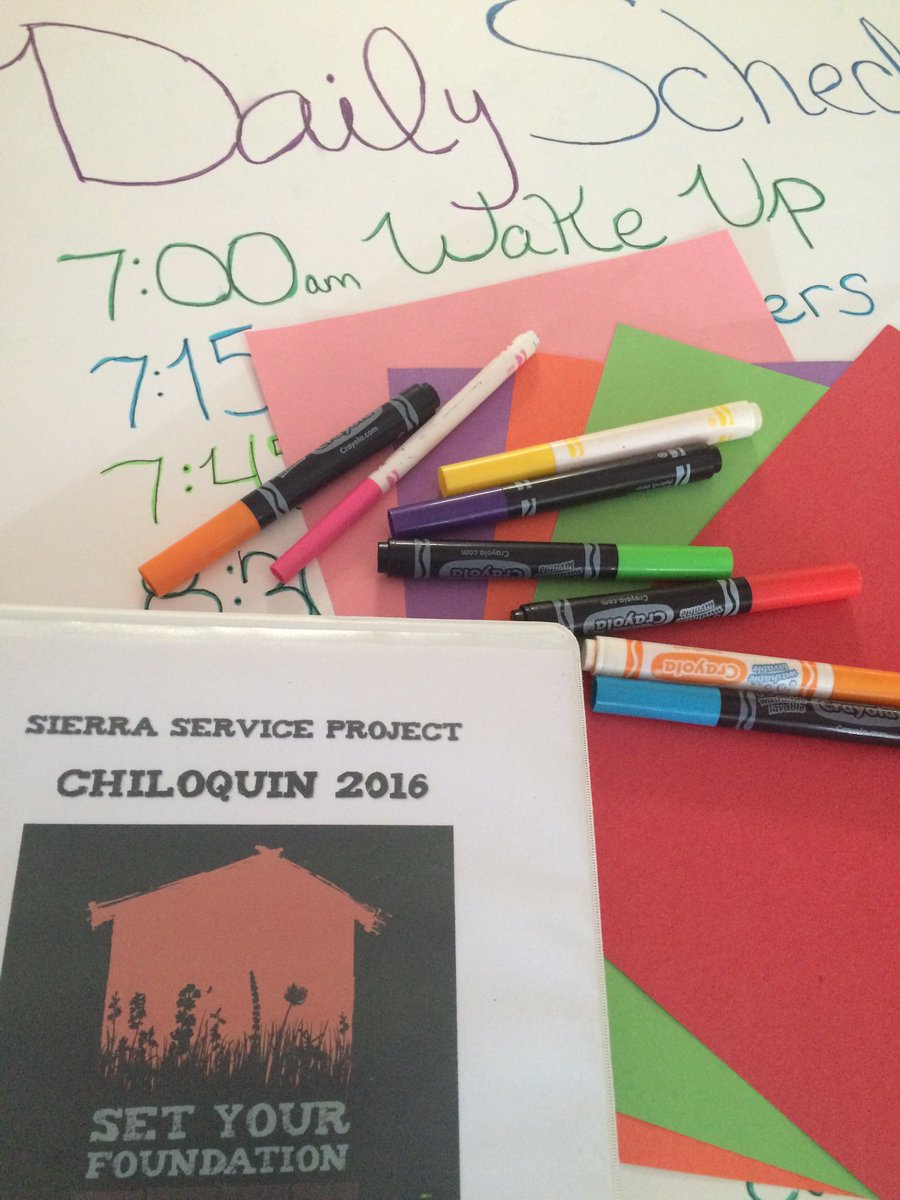 SSPChiloquin's tweet photo. we're getting ready for you #SSPchiloquinwk1 !! @SierraServProj #SSP2k16 #SSPsetyourfoundation https://t.co/ucJm2Ea3QC