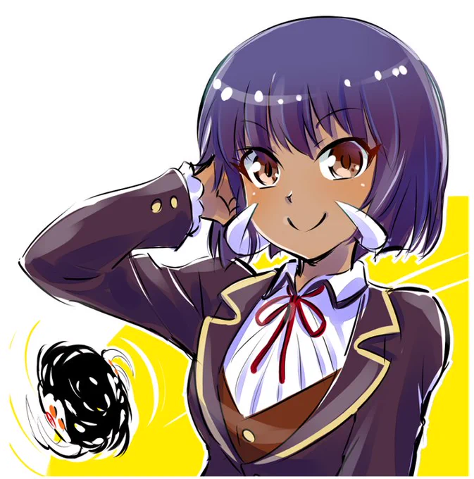 イノ子、(この牙は顎関節辺りから伸びているのだろうか?) 