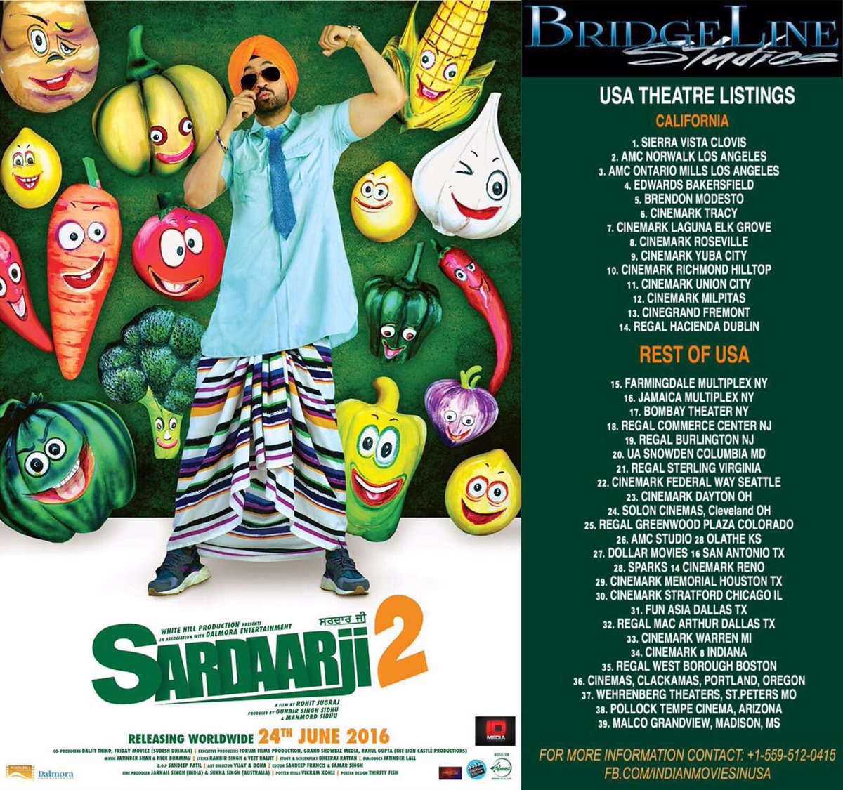 diljitdosanjh's tweet photo. Biggest Punjabi film opening in Canada with New Locations.Victoria, Kewlona, Prince George. #Sardaarji2  THIS FRIDAY https://t.co/CfdPyK7iee