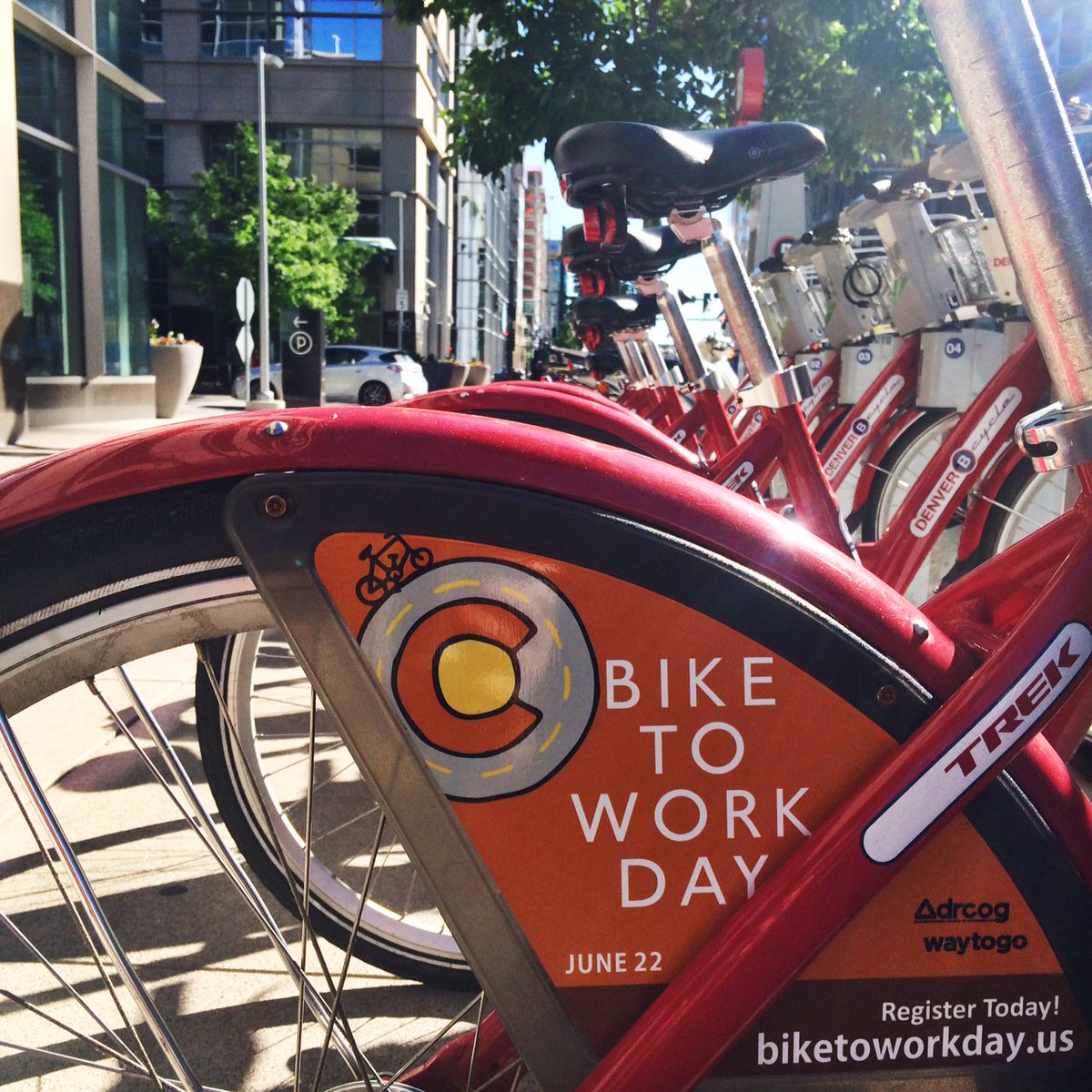 DaVita's tweet photo. Who else biked in today? #BikeToWorkDay #Denver #Colorado https://t.co/GQ8Zj3EOx6