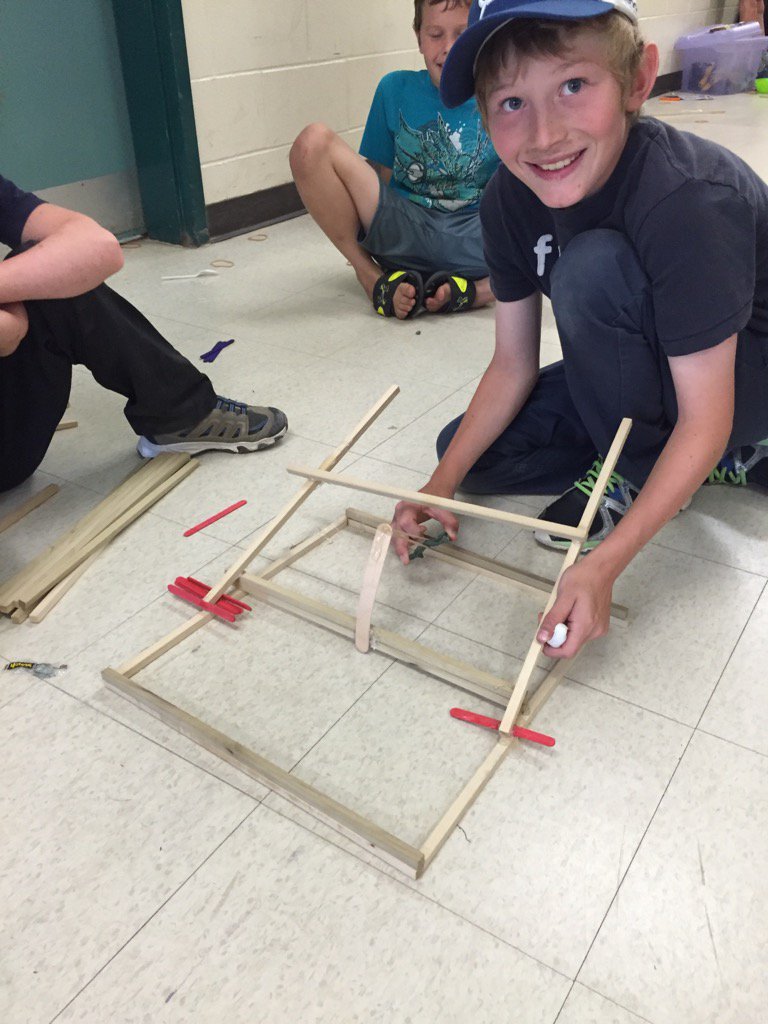 The catapult challenge  STEAM days at Byng